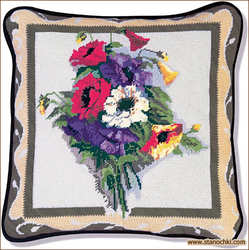 Victorian Poppy Pillow 30900 Candamar Designs (30900)       ()