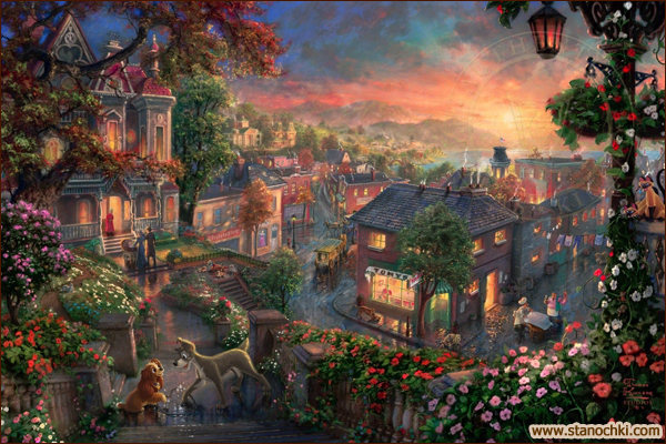 Candamar 52509 Thomas Kinkade Lady and the Tramp       ()