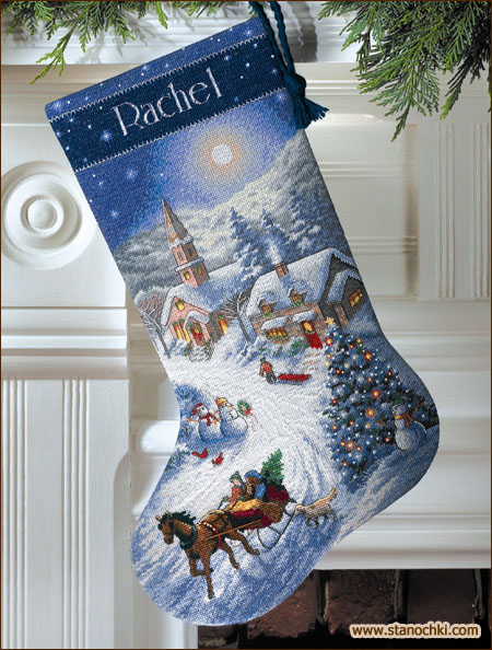      Sleigh Ride at Dusk Stocking (08712) (   Dimensions. The Golden Collection.) ()