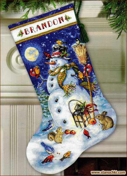      Snowman and Friends Stocking(70-08839) (   Dimensions The Golden Collection.) ()