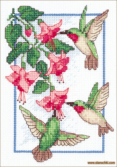 Dimensions 06642 Hummingbirds Fuchsia       Dimensions ()