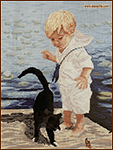 Janlynn 29-21 Boy with cat