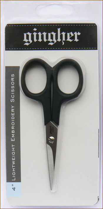    Gingher 4 inch Lightweight Embroidery Scissors (GS-4)(Taiwan) ( 1)
